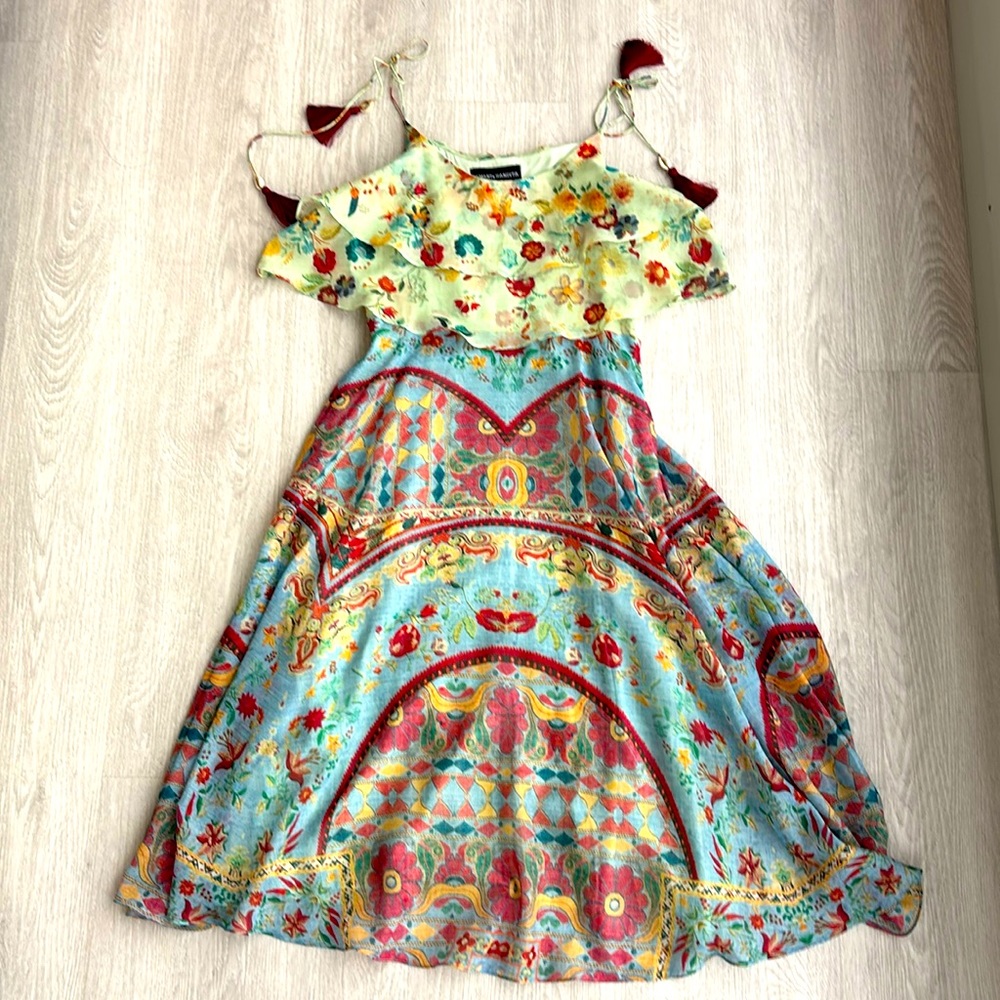 Brand new! Anthropologie Hemant & Nandita silk midi dress